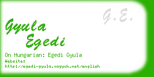 gyula egedi business card